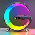 Veilleuse Grande noire avec réveil lumineux et enceinte Bluetooth intégrée