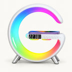 Réveil Simulateur d'aube réveil Veilleuse Grande blanche 5-en-1 avec chargeur à induction Nox Et Dies