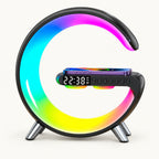 Réveil simulateur d'aube Veilleuse Grande noire avec réveil lumineux et enceinte Bluetooth intégrée