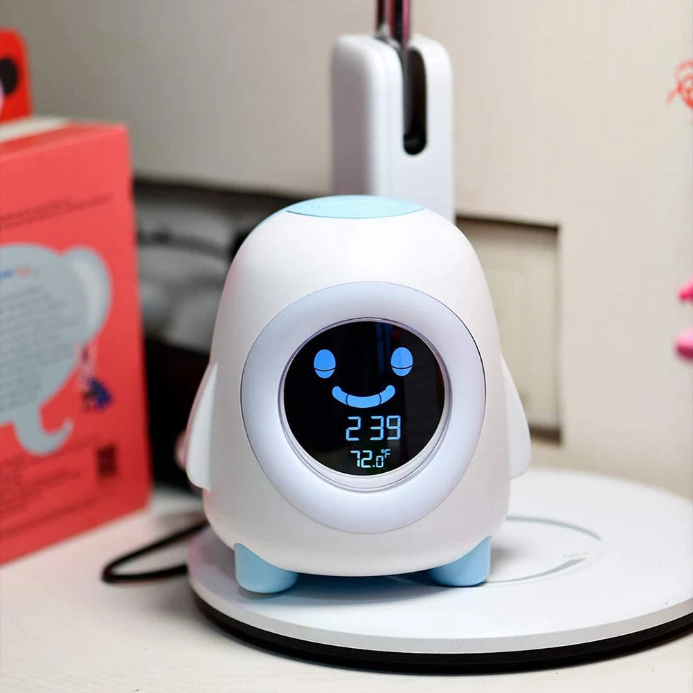 ABVA-Kids Alarm Clock, Alarm Clock for Kids, Ready to Wake Up Sleep Trainer, Colorful Night Light, Nap Timer