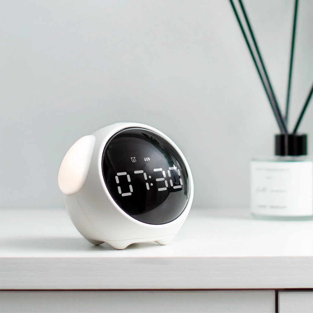 Child Alarm Clock Digital Emotion Table Clock LED Night Light Wireless Smart Bedside Cute Cartoon Alarm Clock for Kids