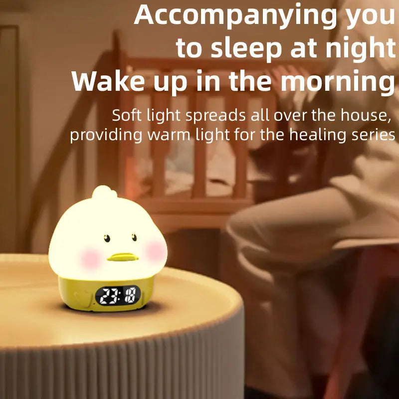 Rechargeable Kids Alarm Clock with Sunrise Simulation, Night Light for Children's Bedroom, Sleep Training Wake Up Lamp