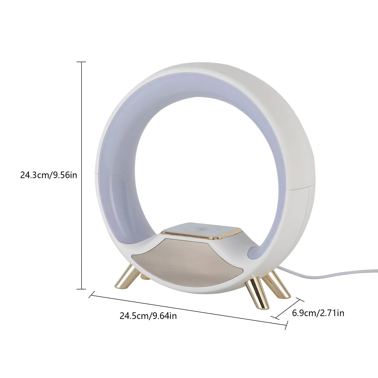 LED Tabletop Light,Portable Charging Bedside Lamp,Atmosphere Lamp with Bluetooth Speaker,for Bedroom,Study Room,Bedside