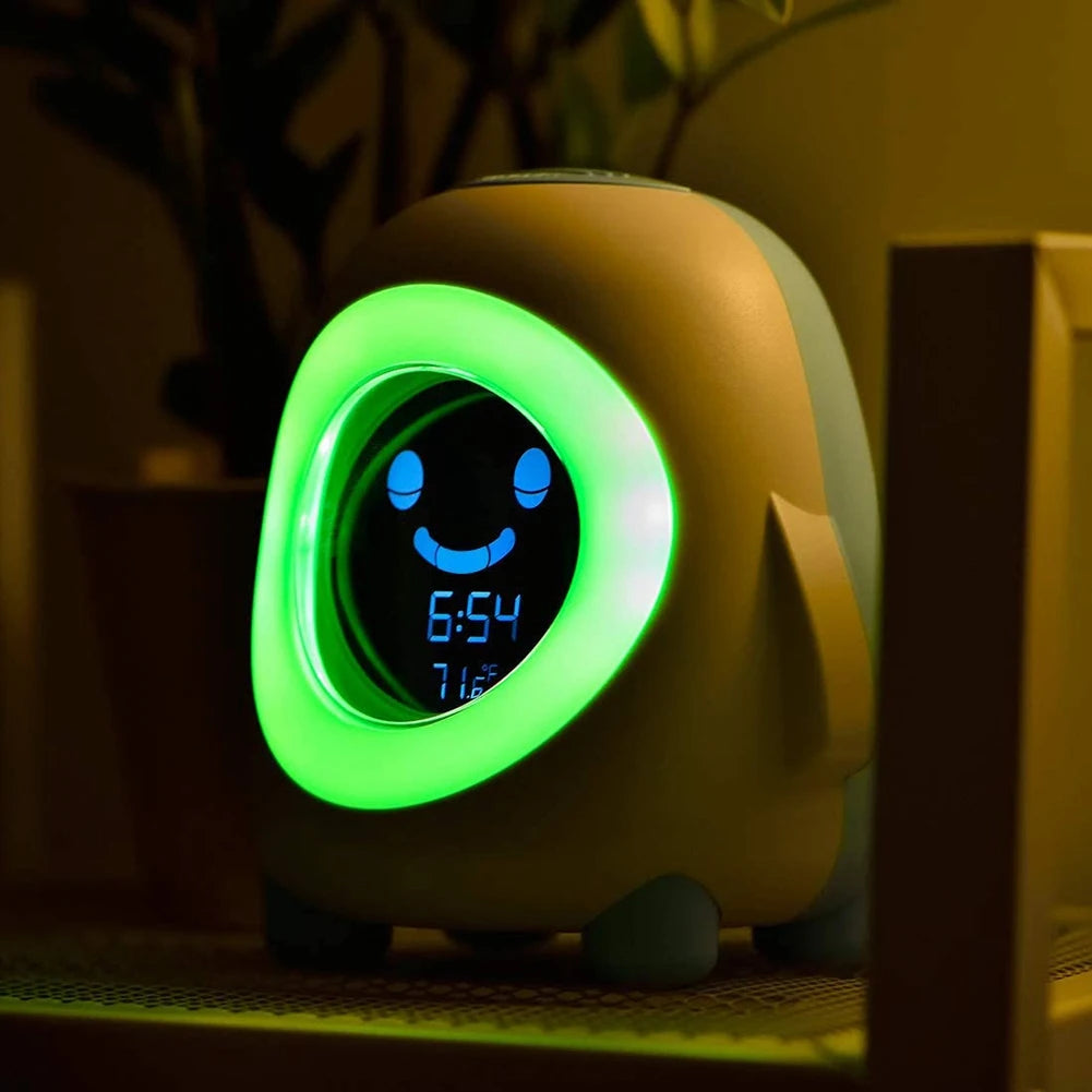 ABVA-Kids Alarm Clock, Alarm Clock for Kids, Ready to Wake Up Sleep Trainer, Colorful Night Light, Nap Timer