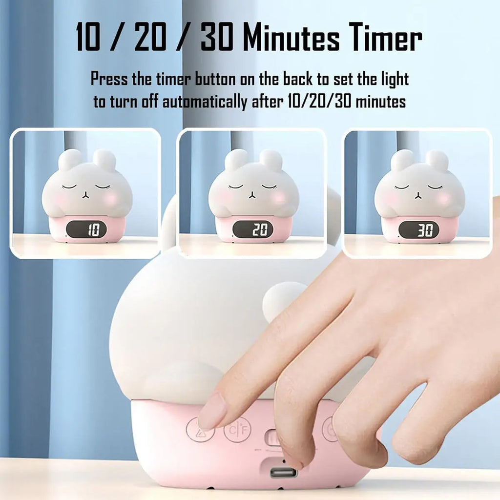 Rechargeable Kids Alarm Clock with Sunrise Simulation, Night Light for Children's Bedroom, Sleep Training Wake Up Lamp