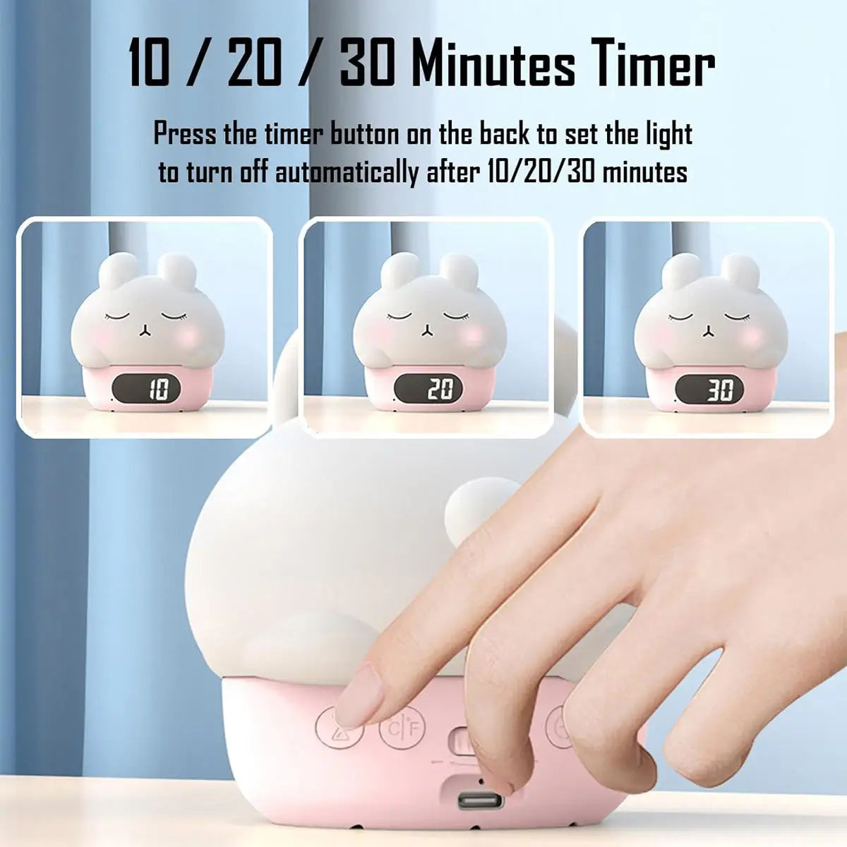 Rechargeable Kids Alarm Clock with Sunrise Simulation, Night Light for Children's Bedroom, Sleep Training Wake Up Lamp