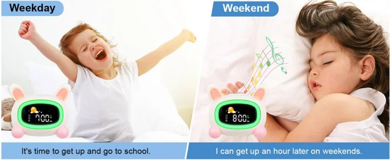 Alarm Clock for Kids Ok to Wake Children with Sleep Training and Sound Machine Birthday Gift for Boy Girls