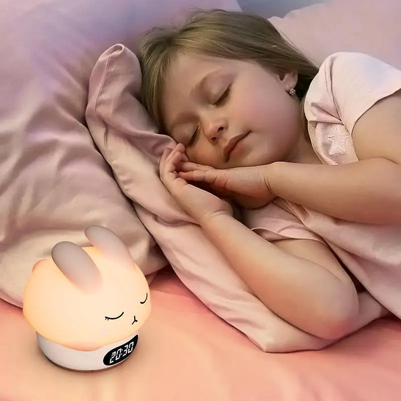 Rechargeable Kids Alarm Clock with Sunrise Simulation, Night Light for Children's Bedroom, Sleep Training Wake Up Lamp