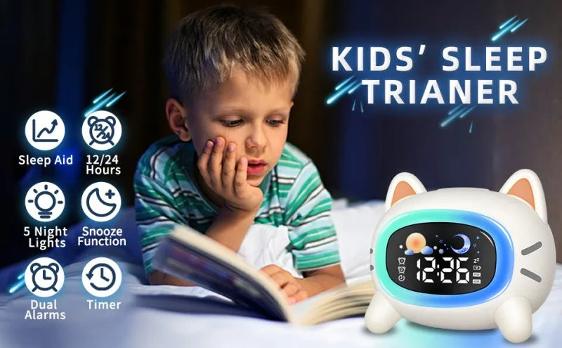 Alarm Clock for Kids Ok to Wake Children with Sleep Training and Sound Machine Birthday Gift for Boy Girls