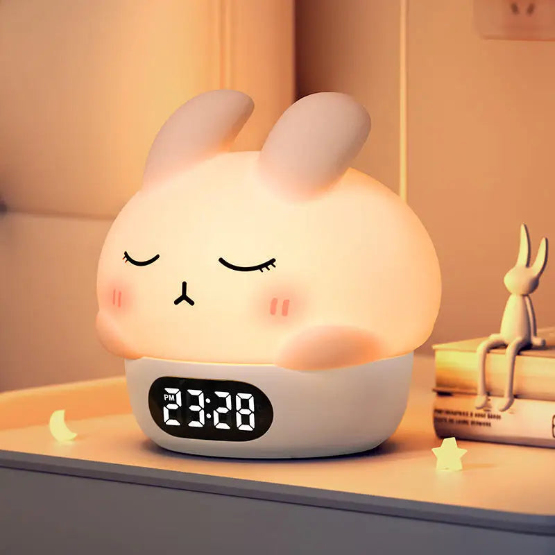 Rechargeable Kids Alarm Clock with Sunrise Simulation, Night Light for Children's Bedroom, Sleep Training Wake Up Lamp