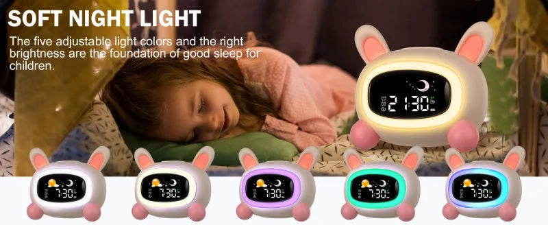 Alarm Clock for Kids Ok to Wake Children with Sleep Training and Sound Machine Birthday Gift for Boy Girls