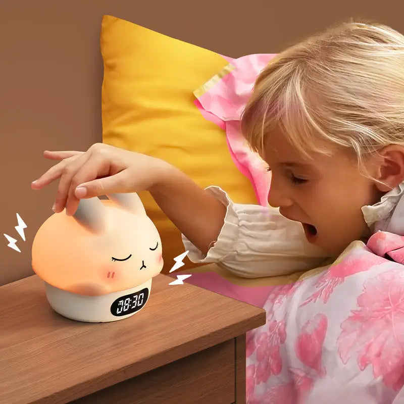 Rechargeable Kids Alarm Clock with Sunrise Simulation, Night Light for Children's Bedroom, Sleep Training Wake Up Lamp