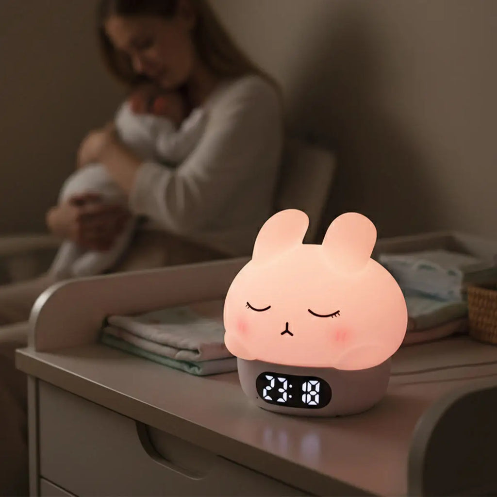 Rechargeable Kids Alarm Clock with Sunrise Simulation, Night Light for Children's Bedroom, Sleep Training Wake Up Lamp